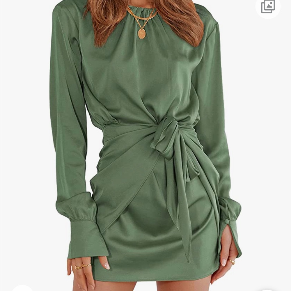 Women's Satin Cocktail Mini Dress